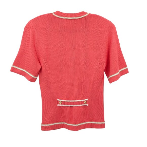 Vintage 90s Side Effects Knit Cardigan Top Women Size M Coastal Office Retro Y2K - Picture 2 of 9